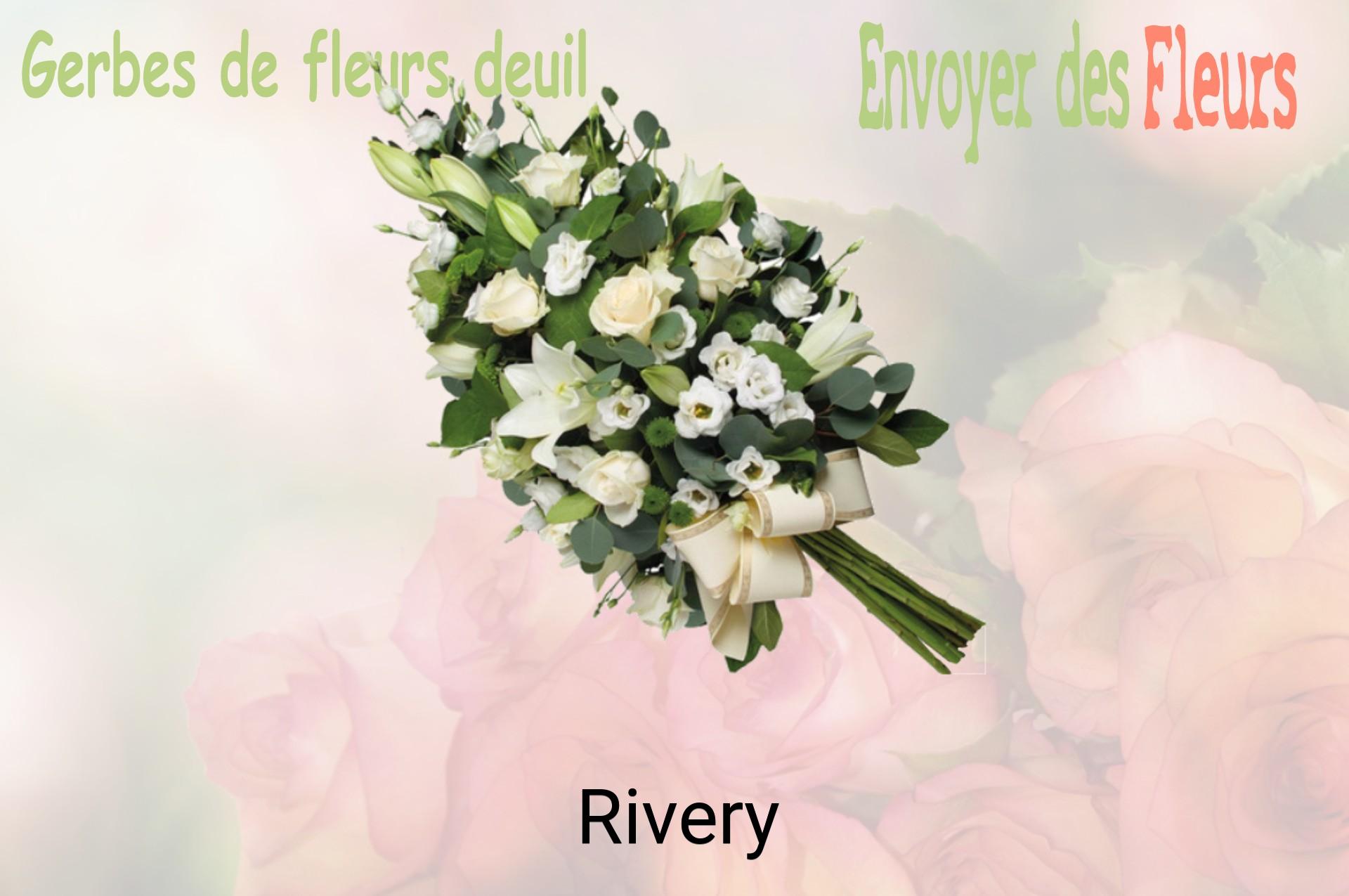 Gerbe de fleurs de deuil livrée à Rivery